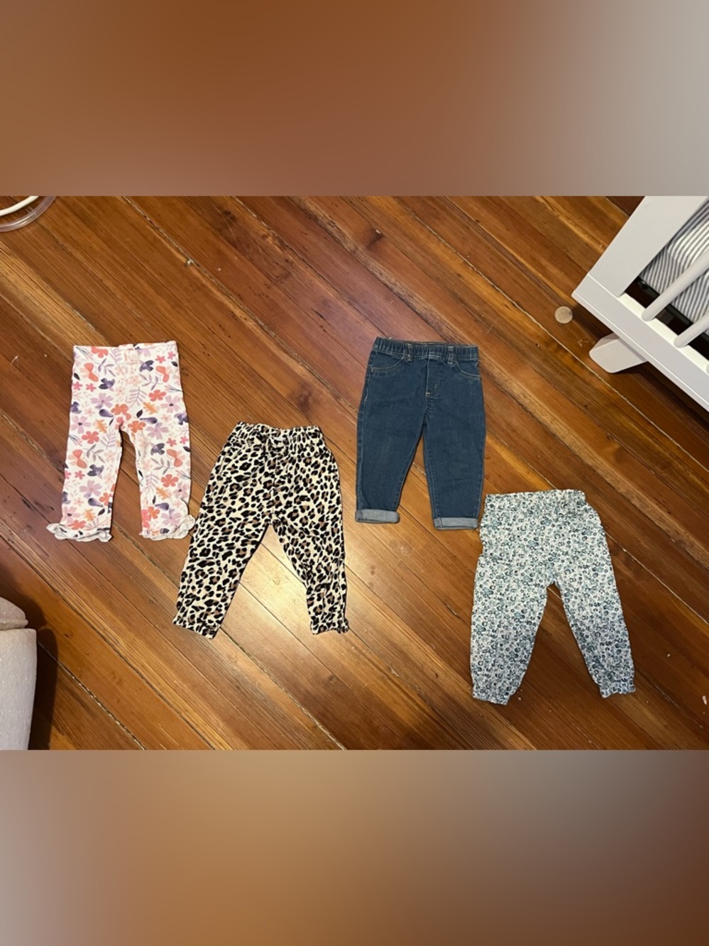 Carter's Girls Assorted Print & Denim Leggings - Pink, Black, Blue, White